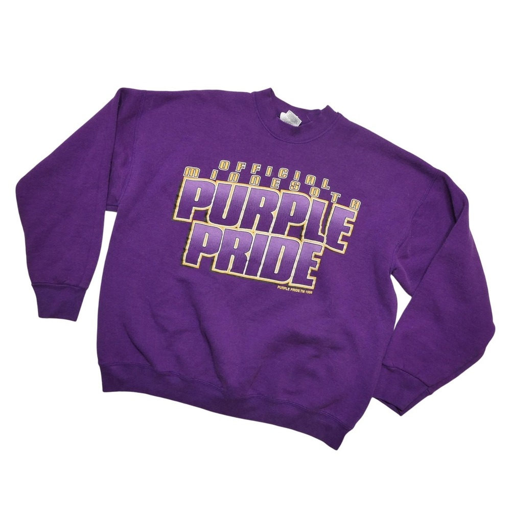 Vintage Minnesota Vikings Sweatshirt Mens XL NFL Football Fruit Of The Loom 90s
